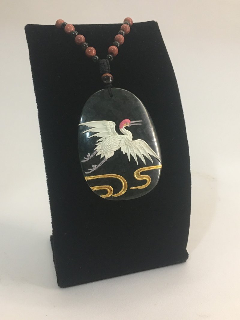 凌云-台湾墨玉 - 项链 - 玉石 