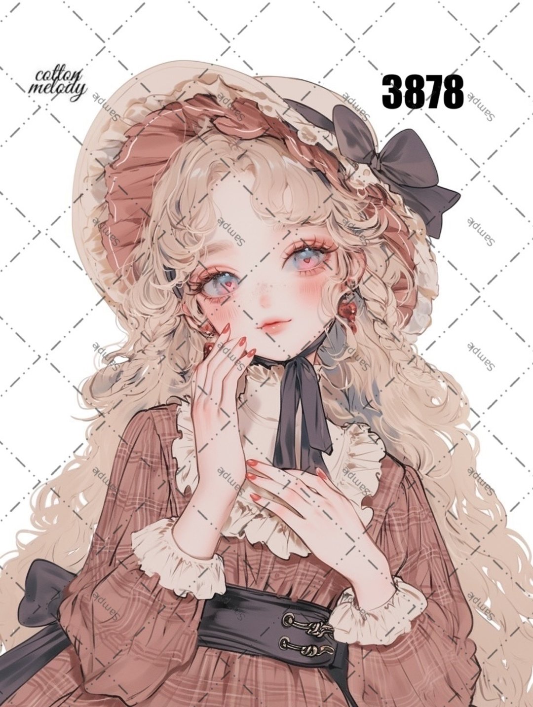 original sticker no.3878 人物贴纸 原创贴纸 原创人物贴纸 装饰贴纸 cotton melody - 贴纸 - 纸 