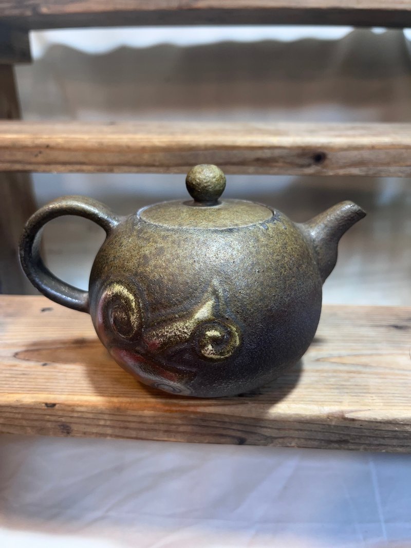 柴烧壶 - 茶具/茶杯 - 瓷 橘色
