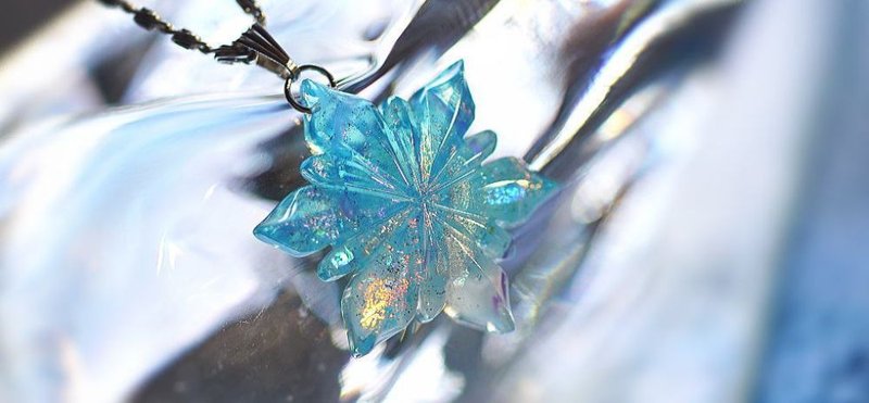 [Made to order] Orion flowers - 项链 - 玻璃 蓝色