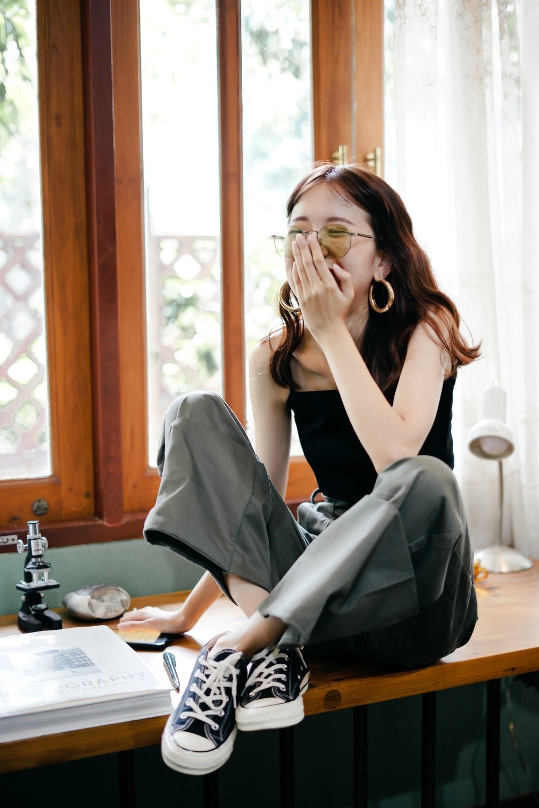 Highestjump Straight fit pant (Olive) - 女装长裤 - 棉 绿色
