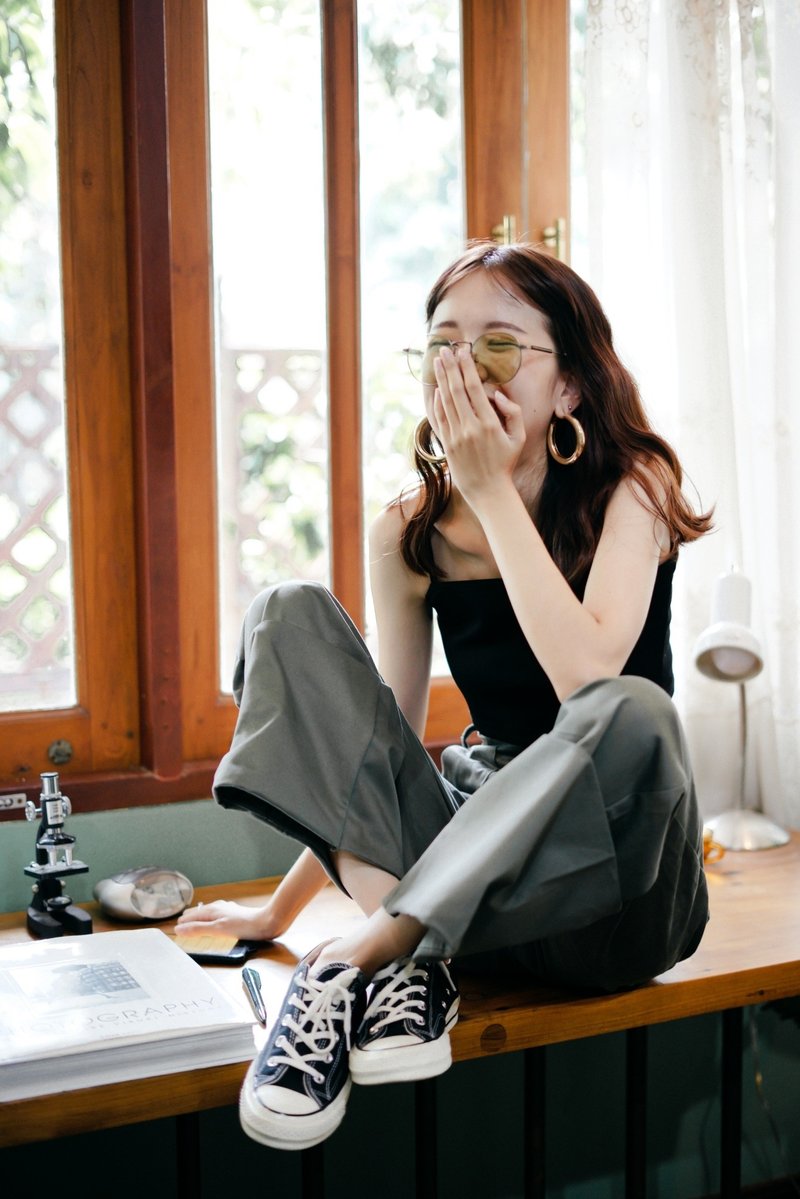 Highestjump Straight fit pant (Olive) - 女装长裤 - 棉．麻 绿色