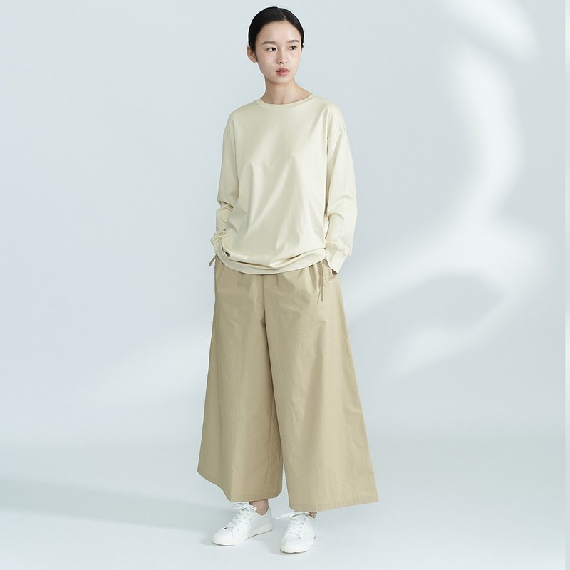 設計師款 桑蠶絲超順滑長T 後背開口設計 针织衫 SH210124 - 女装 T 恤 - 棉．麻 黄色