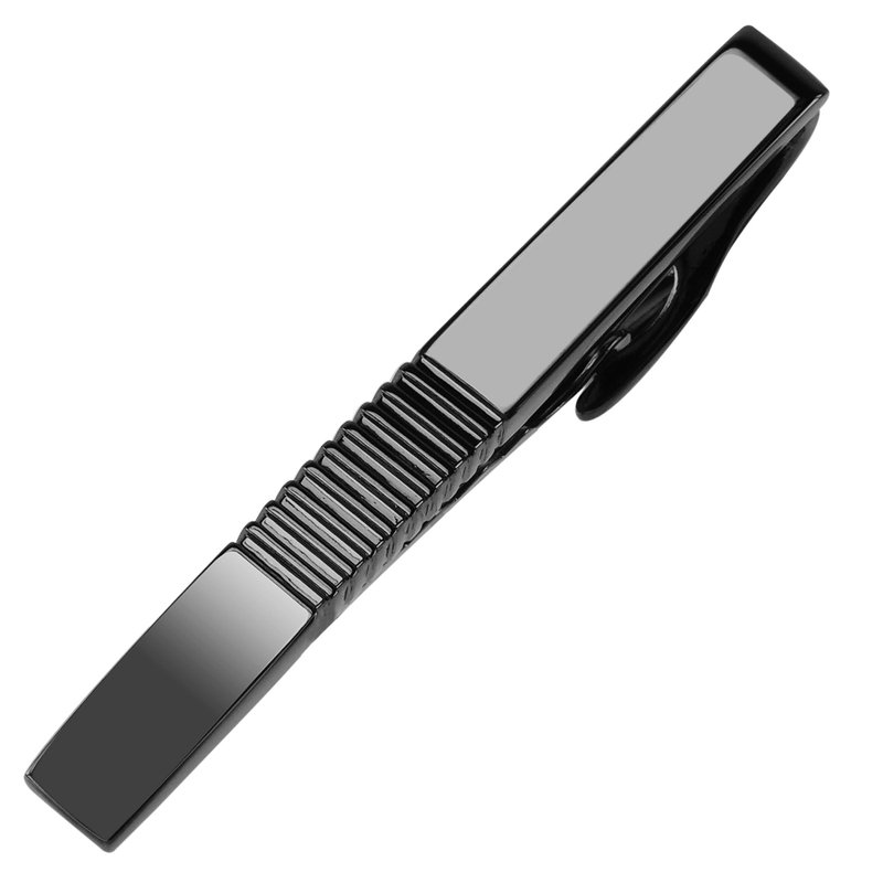 51mm 枪黑棱纹领带夹 - 领带/领带夹 - 其他金属 黑色