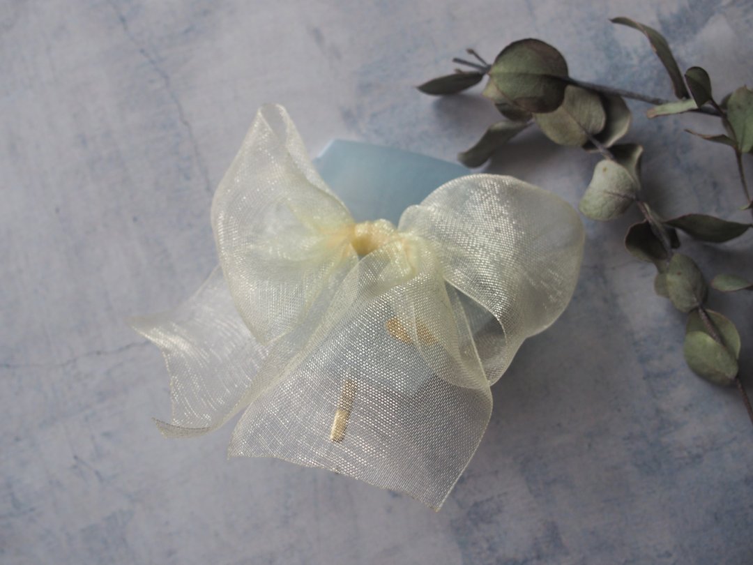 Nuance Pony Hook (Organdy White) - 发饰 - 半宝石 蓝色