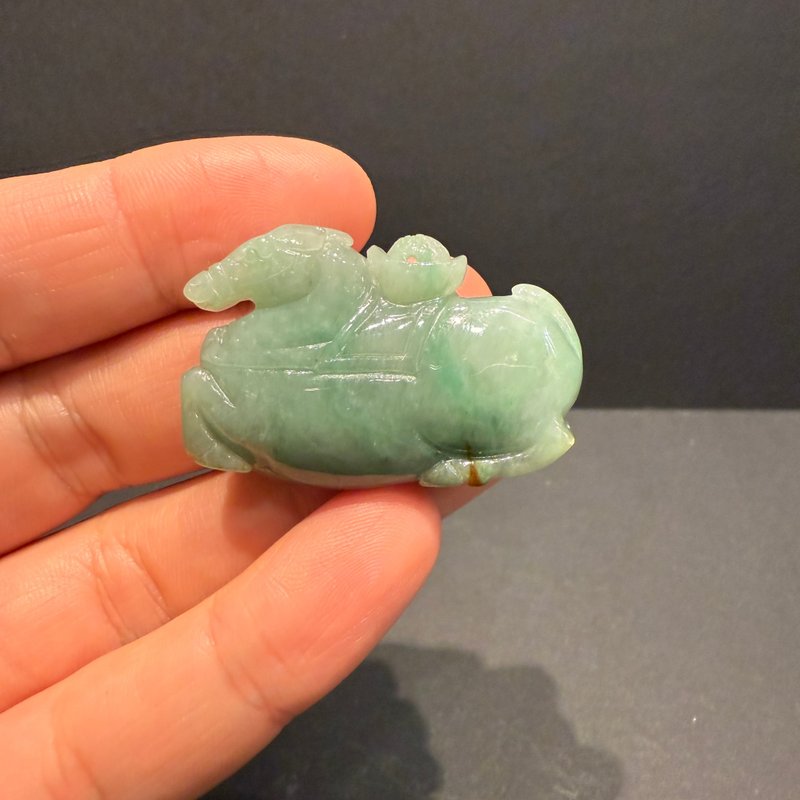 瀚玉珠宝 天然缅甸玉 绿唐马 马上有钱 生日礼 弥月礼 交换礼物 - 其他 - 玉石 