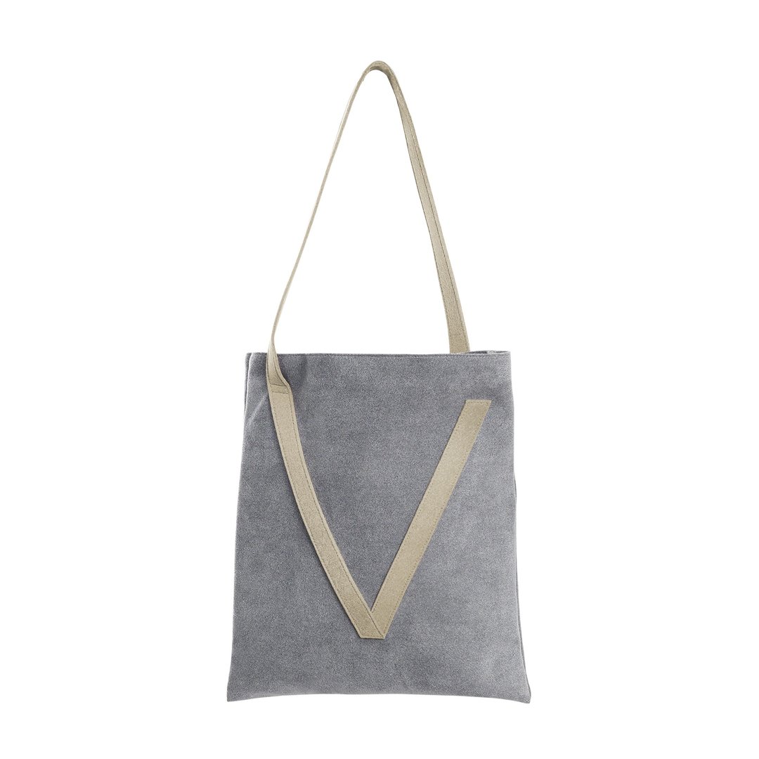 【Camouflage系列】V bag 单肩包 米色 - 侧背包/斜挎包 - 其他人造纤维 灰色