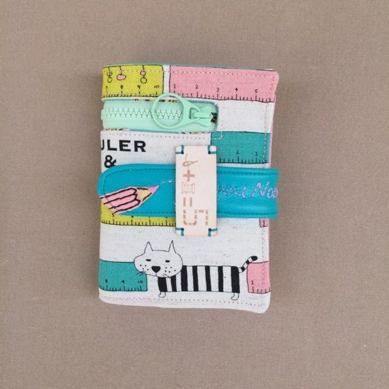*你的名子粉绿 布短夹* - 皮夹/钱包 - 棉．麻 多色