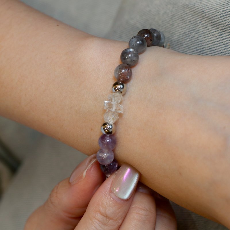 深层梳理 灰太阳骨干闪灵钻 能量手环 - 手链/手环 - 水晶 多色