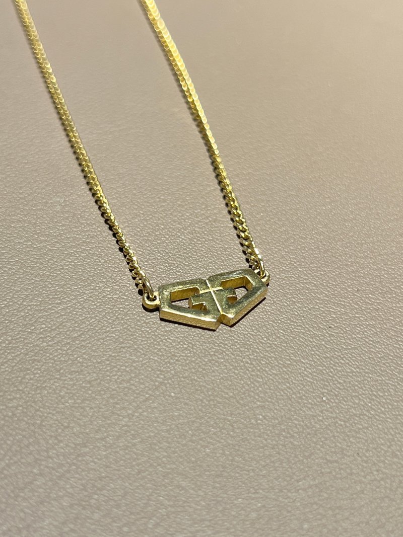 Givenchy GG心形吊坠金色颈链项链 有首饰盒 日本中古二手vintage - 项链 - 其他金属 金色