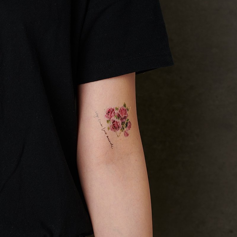 【 DIY 纹身/刺青】Color Tattoo 彩色纹身贴纸 玫瑰风情 - 纹身贴 - 纸 红色
