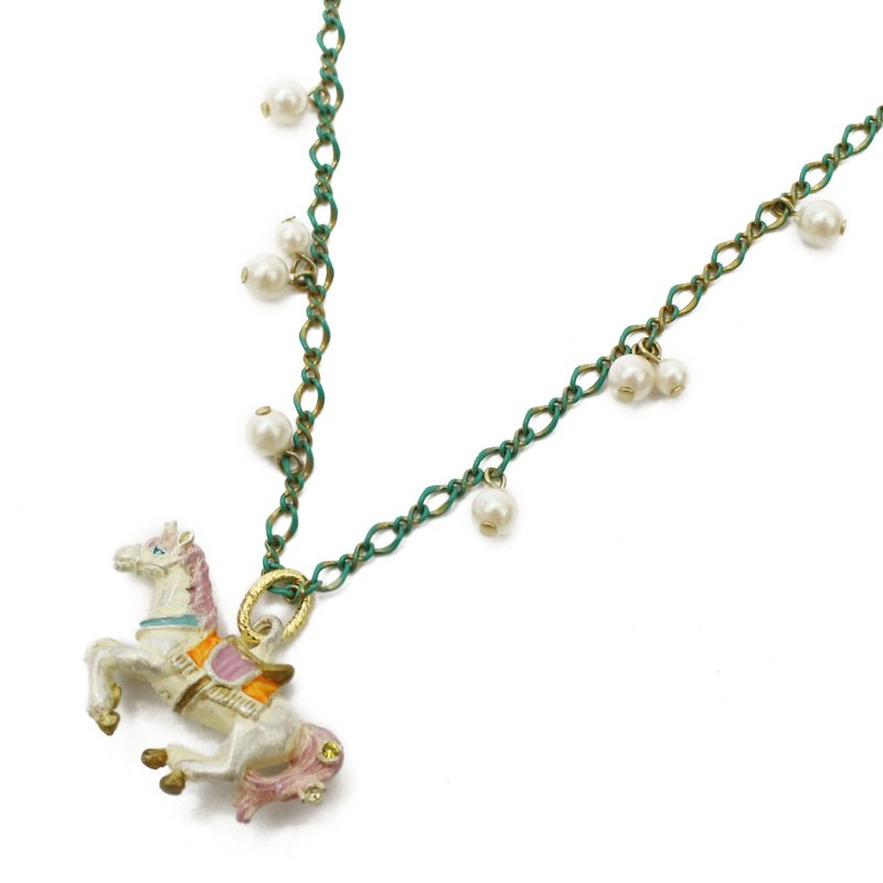 Unicorn Necklace NE361 - 项链 - 其他金属 白色