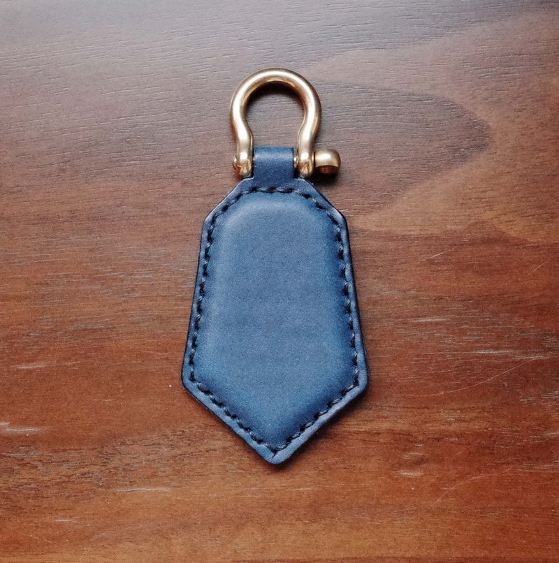 IPPI－悠游卡/一卡通/iCASH/星巴克随行卡 晶片皮吊饰－钥匙圈款-蓝－真皮／手工 - 钥匙链/钥匙包 - 真皮 蓝色