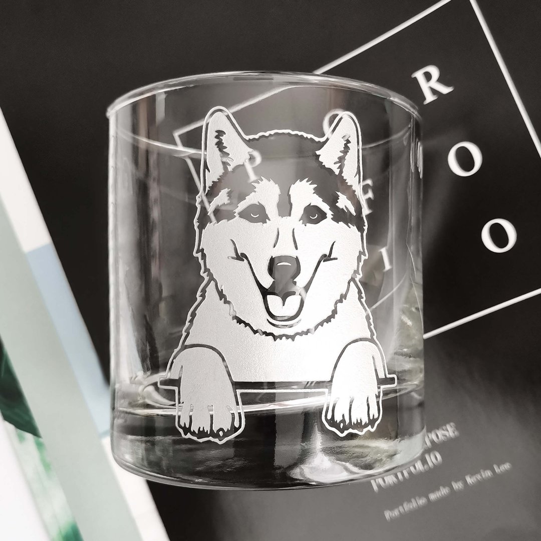 Me And My Pet|定制个性化宠物小狗威士忌杯—雕刻 - 玻璃杯 - 玻璃 
