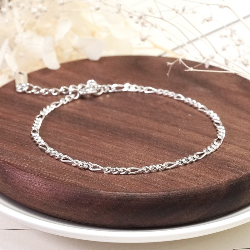 纯银可刻字 闪耀费加洛手链 女生手链 订制礼物 - 手链/手环 - 纯银 银色