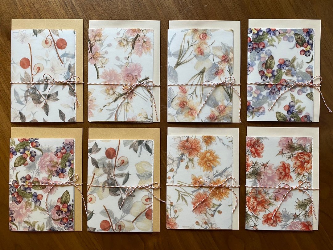 \任选2款优惠中/ 晨暮花园折叠卡片组 母亲节卡片 万用卡片 - 卡片/明信片 - 纸 
