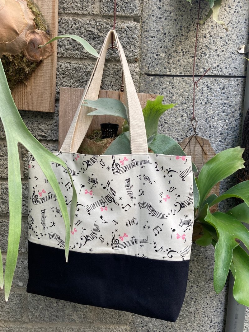 手作侧背包~音乐风 - 侧背包/斜挎包 - 棉．麻 