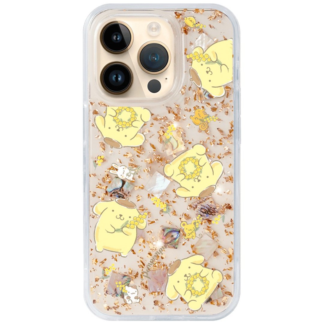 小黄花圈－布丁狗联名款 玫瑰金贝壳 iphone 14 13 pro max三丽鸥 - 手机壳/手机套 - 贝壳 透明