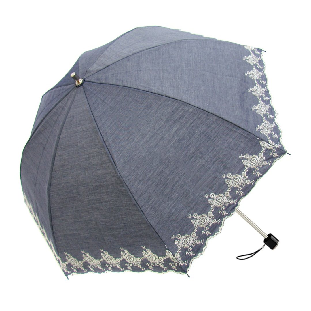 Prolla 刺绣白玫瑰二折反向手开伞 典雅玫瑰刺绣 TC棉布 雨伞防晒 - 雨伞/雨衣 - 防水材质 