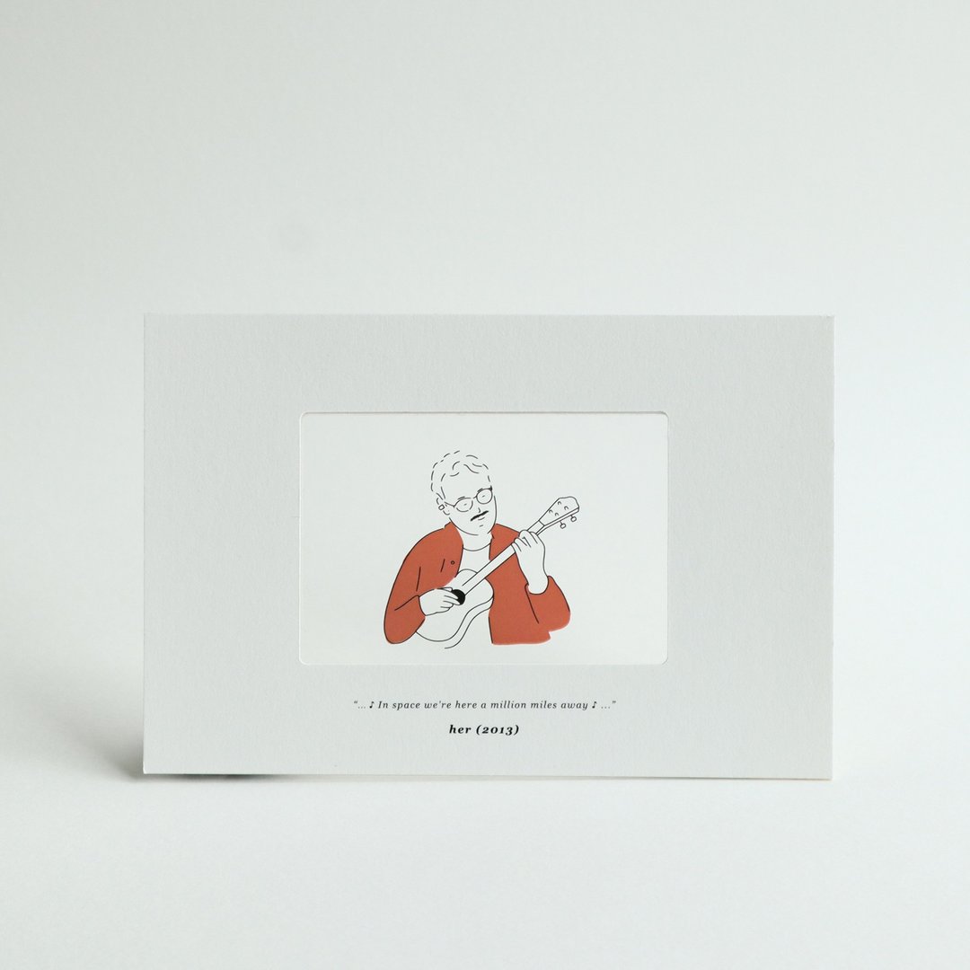 Love Senses Clear Postcard - Theodore and Samantha - 卡片/明信片 - 纸 透明