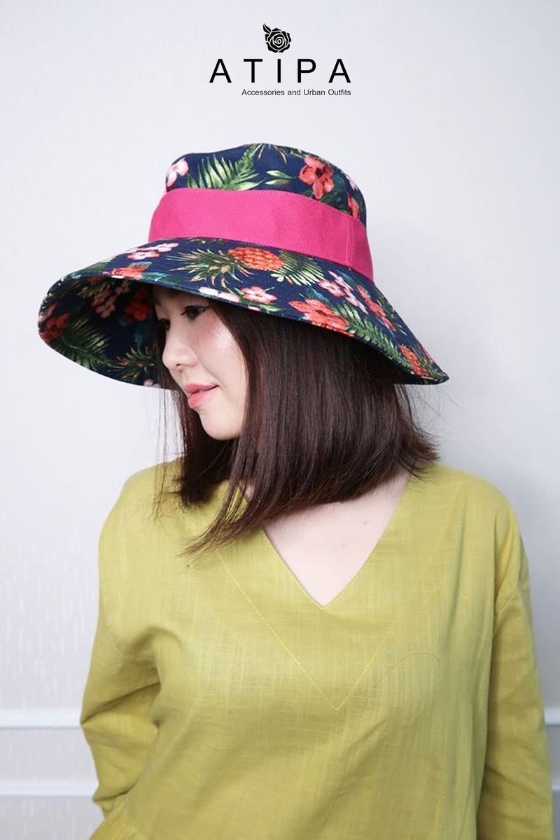ATIPA复古复古宽边帽 - 帽子 - 其他材质 蓝色