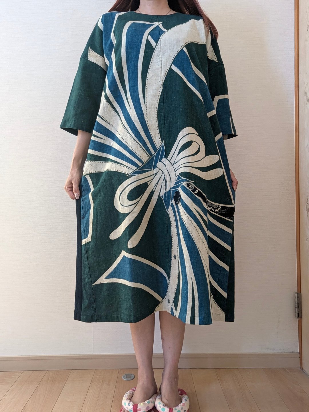 Pinkoi 代购 - 和服重制 手作 束ね熨斗 筒描 洋装 - 裙子 - 其他材质 