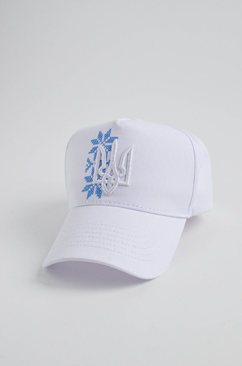 时尚乌克兰国徽刺绣帽子 | 乌克兰设计 | 乌克兰礼物 - 帽子 - 棉．麻 多色