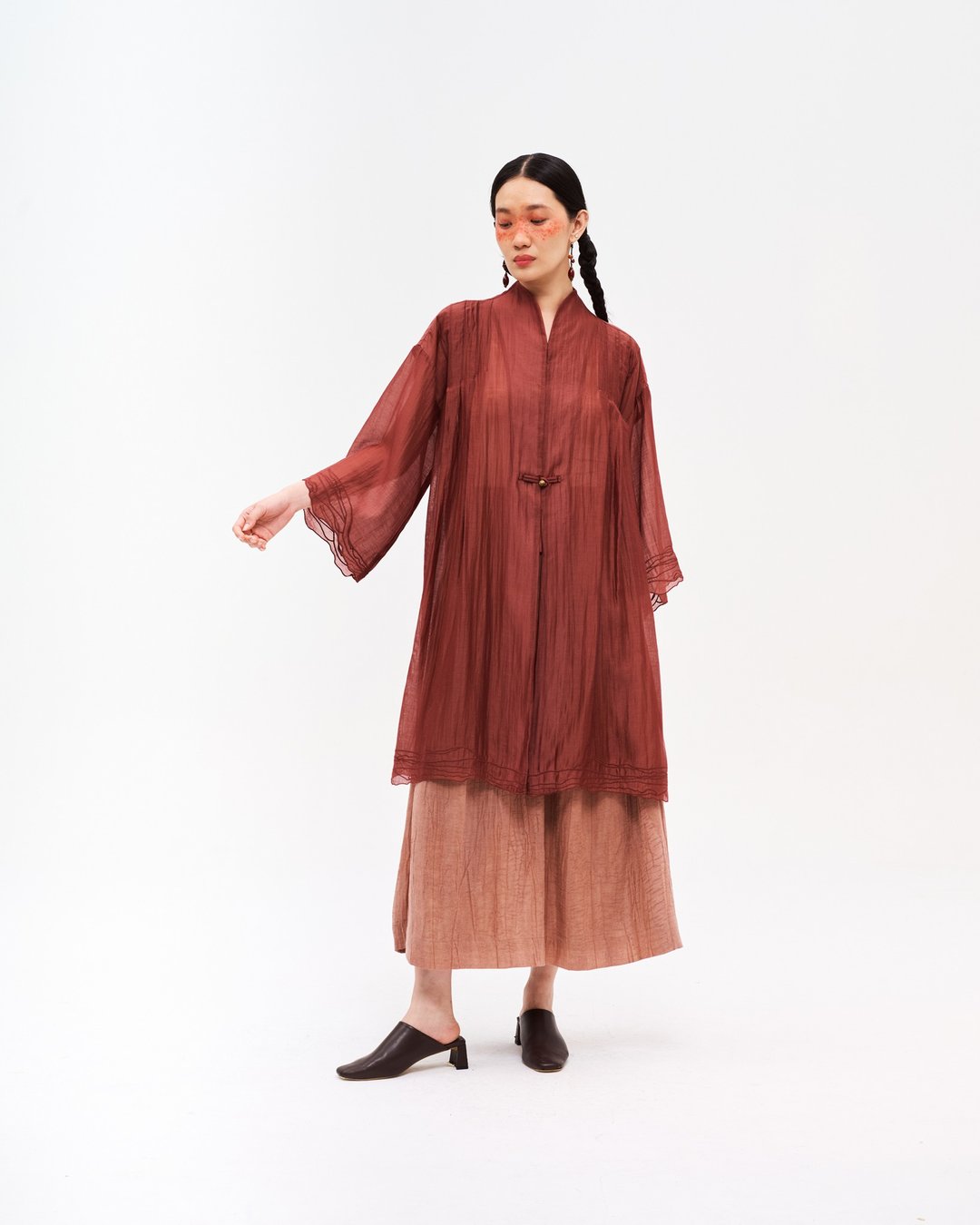 女款：中式茶道上衣（枸杞红） - 女装上衣 - 其他人造纤维 红色