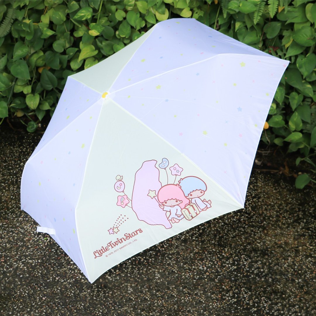 【漫游台湾 X 三丽鸥】双星仙子 雨伞(台湾)+行李箱贴纸(淡水) - 雨伞/雨衣 - 防水材质 