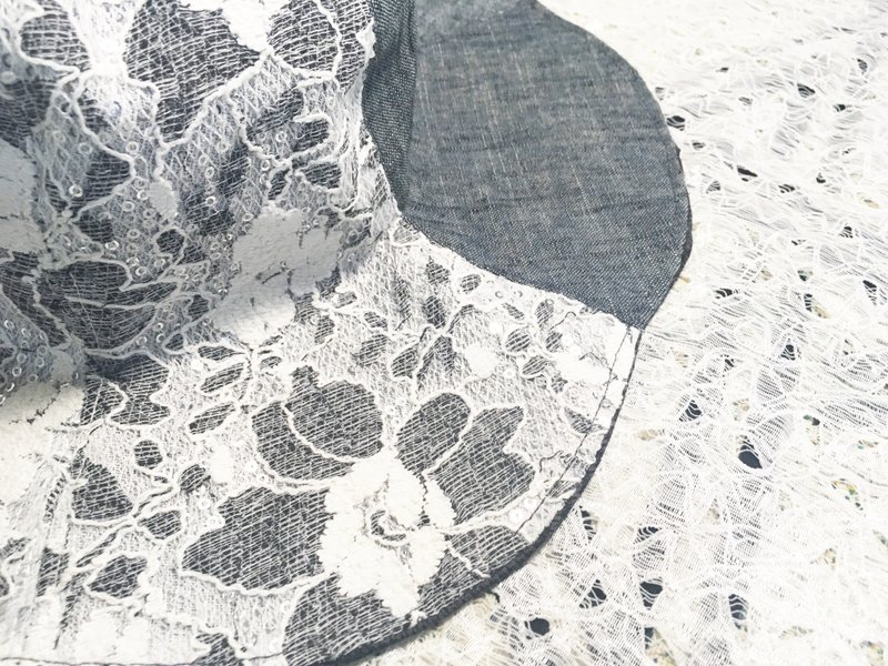 【Qucky】低谷间仍闪闪发光／大檐花帽 - 帽子 - 其他材质 透明