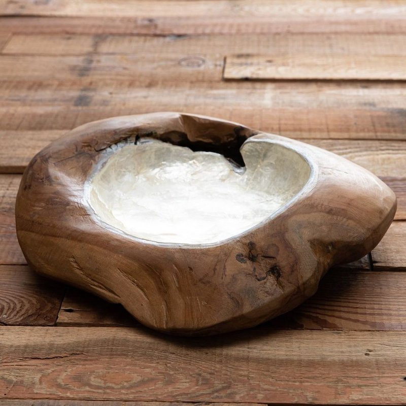 贝壳柚木盘 - 盘子/餐盘/盘架 - 木头 