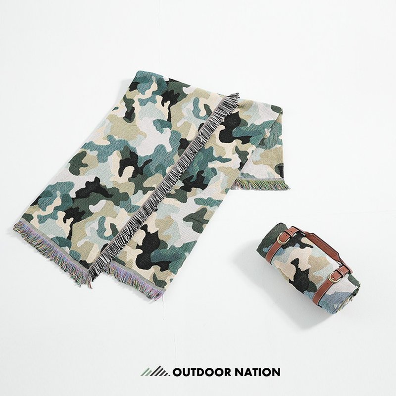 Outdoor Nation户外万用毯/ 加长版/ 迷彩丛林 - 露营用品 - 聚酯纤维 