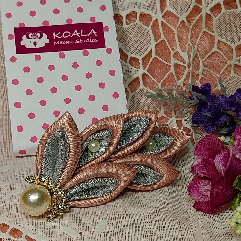 优雅系列手工饰品粉红俏丽凤凰发夹 - 发饰 - 其他材质 