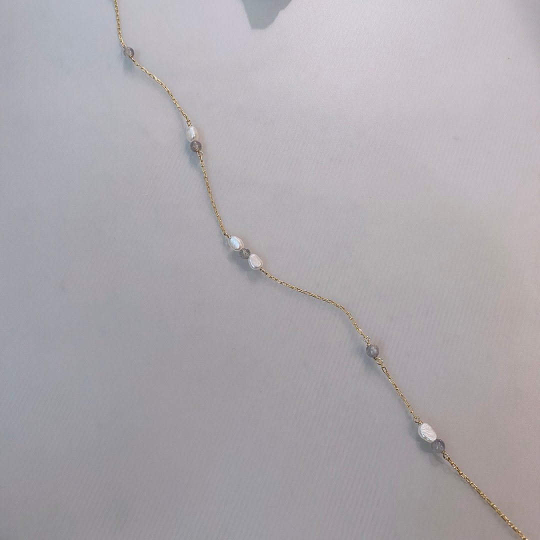 14K包金珍珠项链_ Lola 14KGF necklace - 项链 - 珍珠 白色