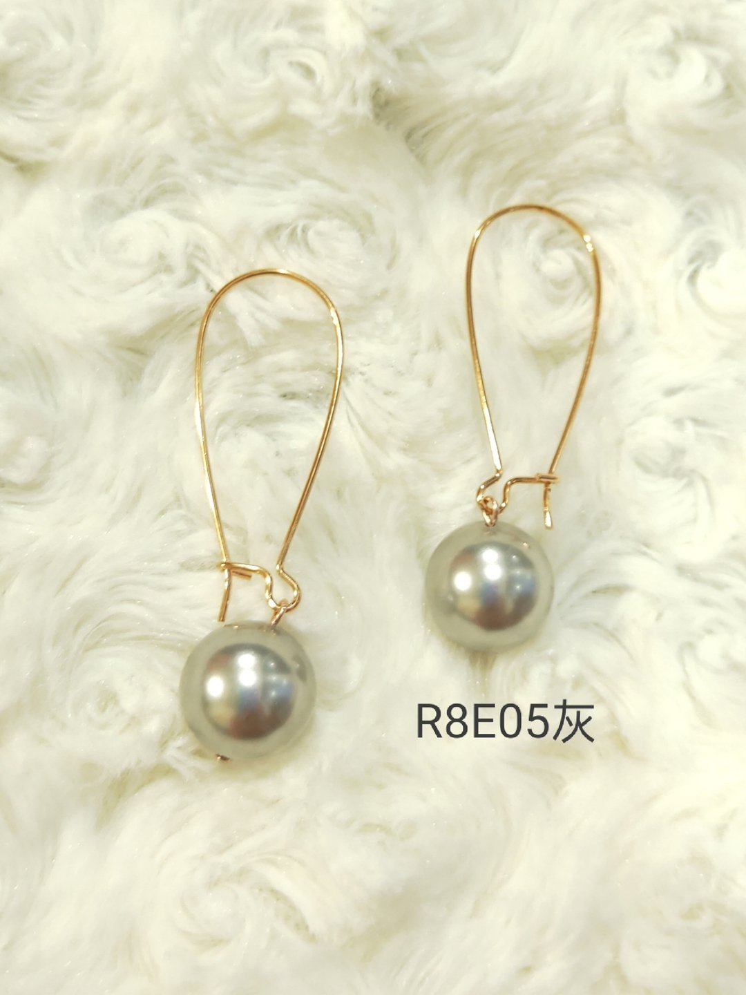 *我是设计*R8E05施华洛世奇水晶珍珠耳环 - 耳环/耳夹 - 珍珠 