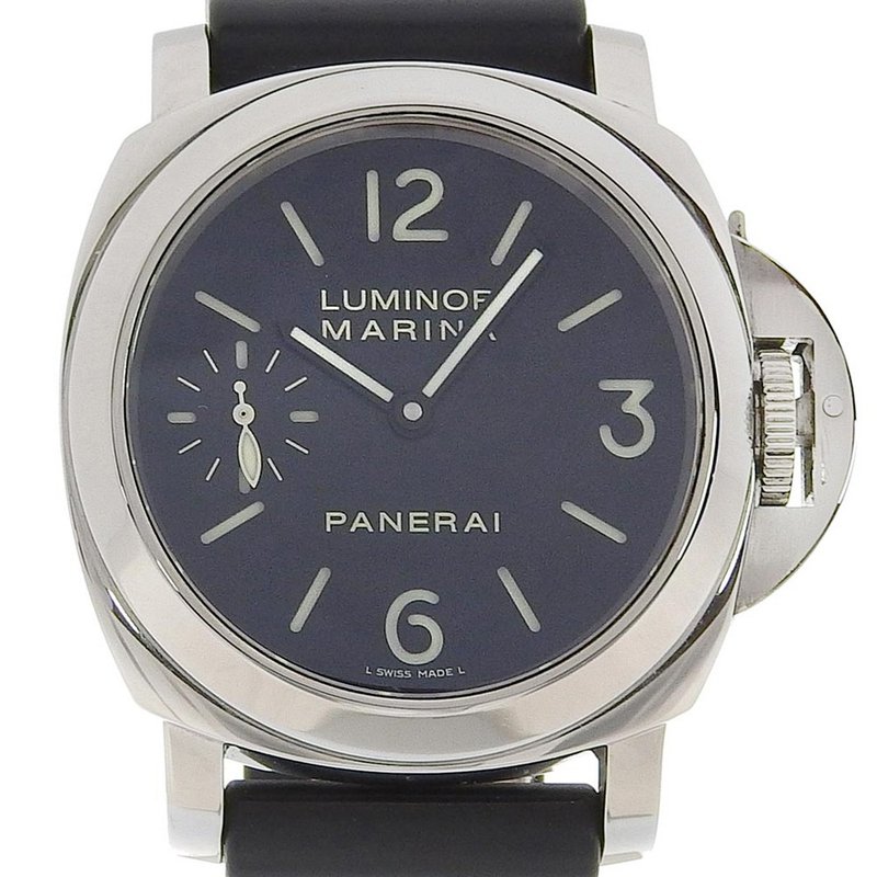 【日本直送】沛纳海 PANERAI Luminor Marina 手表 透视底盖 OP6567 I09**/2500 手动上链 小秒针 黑色表盘 男士【二手】 - 女表 - 不锈钢 黑色