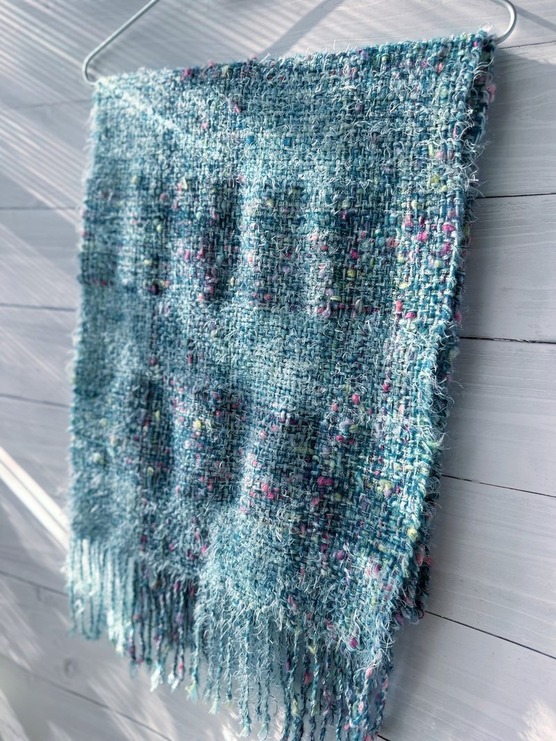 手织围巾 / handwoven Scarf / muff manick / hide and seek – Spring Drift – - 围巾/披肩 - 羊毛 多色
