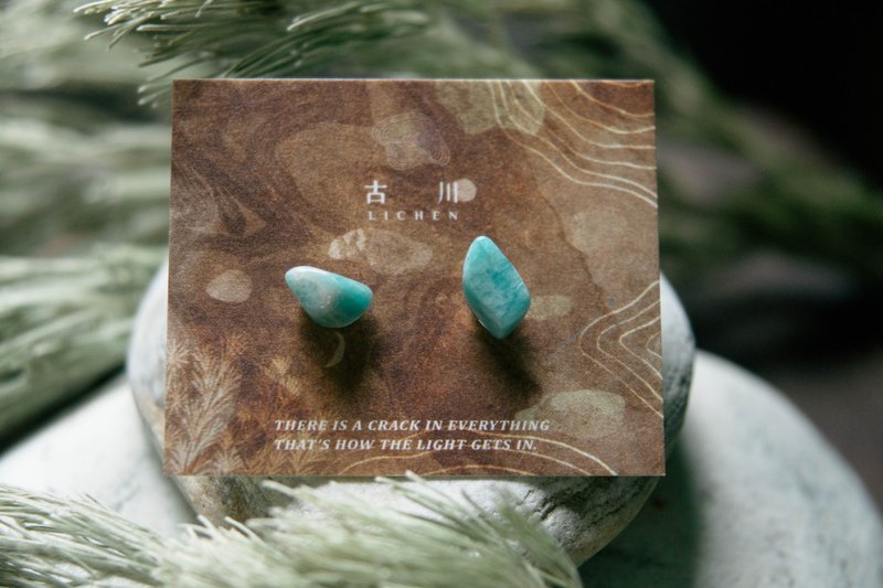 CRACK | 矿物系耳环 |  EARRINGS - 耳环/耳夹 - 玉石 蓝色