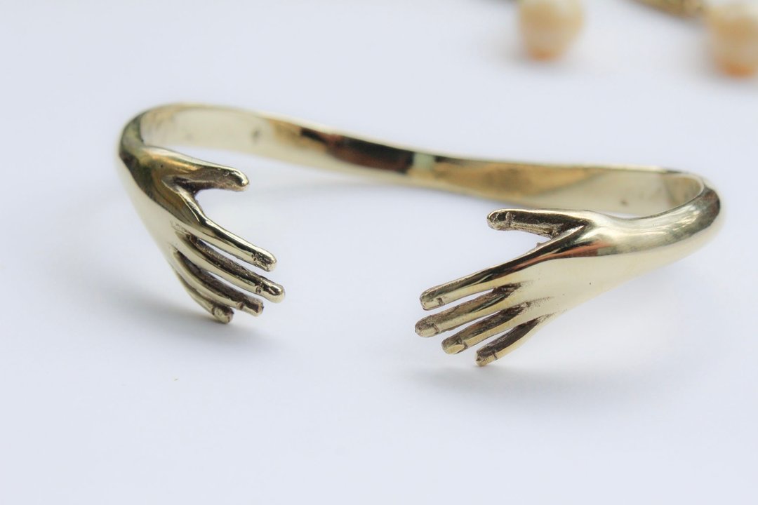 Hands Bangle - 手链/手环 - 贵金属 金色