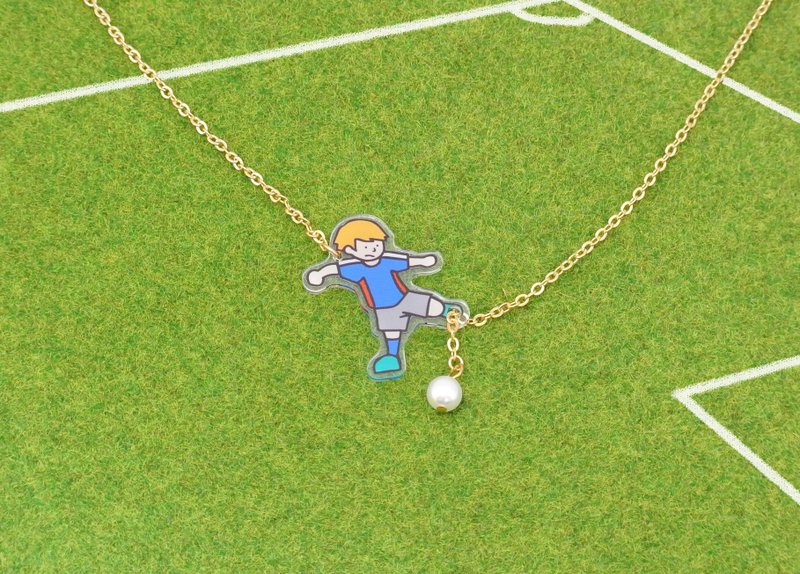 Soccer player Necklace - 项链 - 压克力 多色