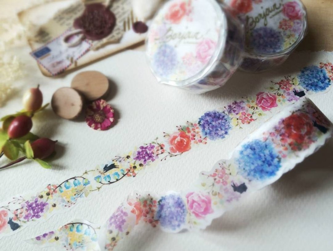 Rabbitoffee Masking Tape (No.1 - Bonjour!) - 纸胶带 - 纸 