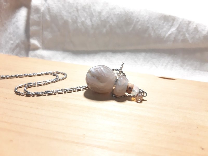 柚子林琉璃- 二十四节气 - 大雪 - 精油瓶 闻香瓶 - (圆身瓶) - 项链 - 琉璃 多色