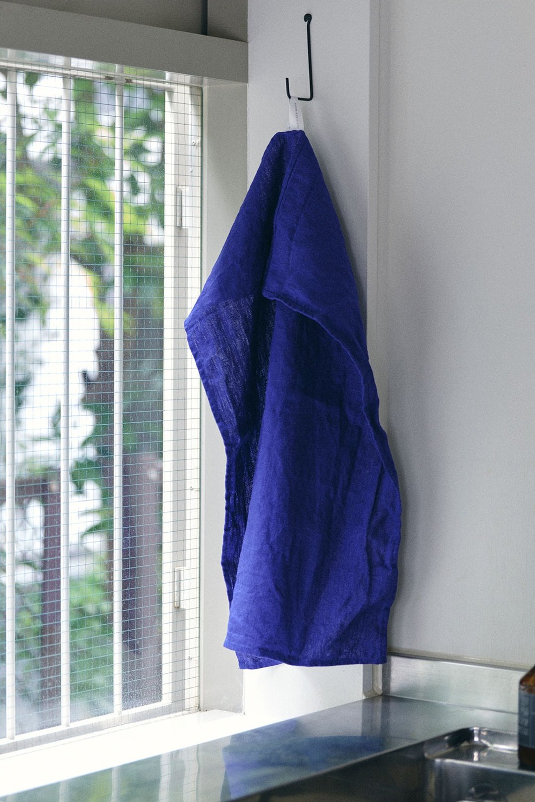 日本 Fog Linen Work - 厚织款纯亚麻厨房万用巾/家事布 - 靛蓝 - 餐垫/桌巾 - 亚麻 蓝色