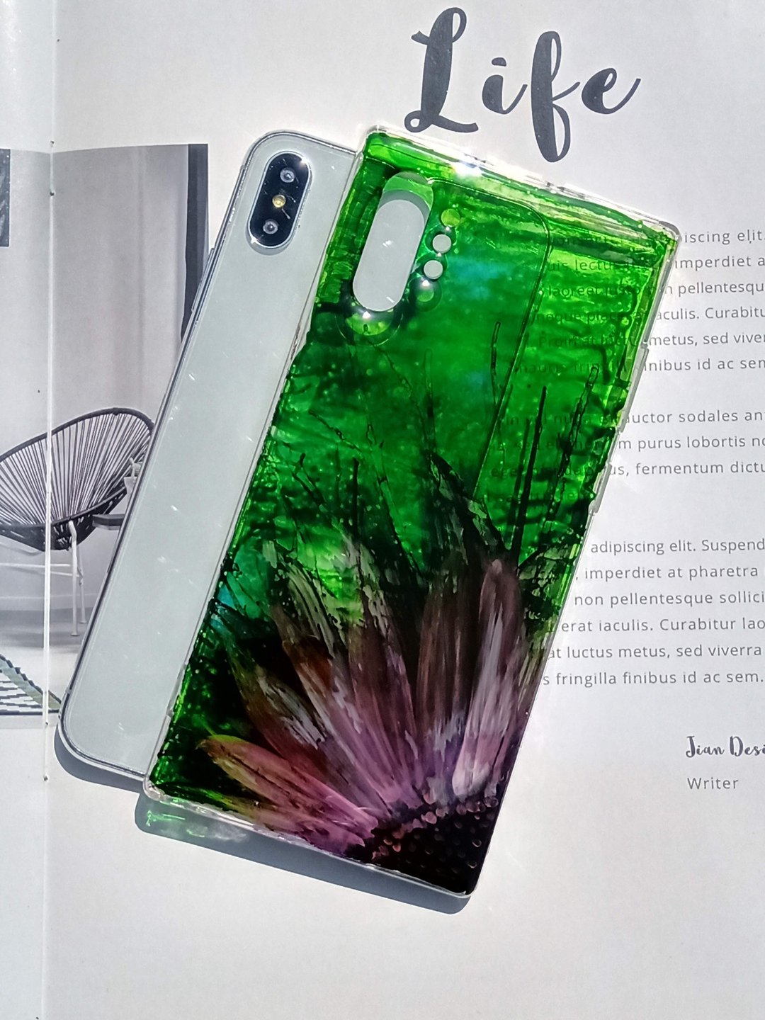 手绘手机保护壳, Samsung Galaxy Note 10 plus, 独一无二 - 手机壳/手机套 - 塑料 绿色