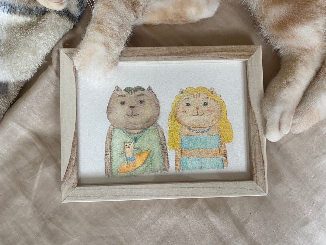 定制似颜绘 | 人画成猫 | 似猫绘 | 手绘 | 插画 - 订制画像 - 纸 