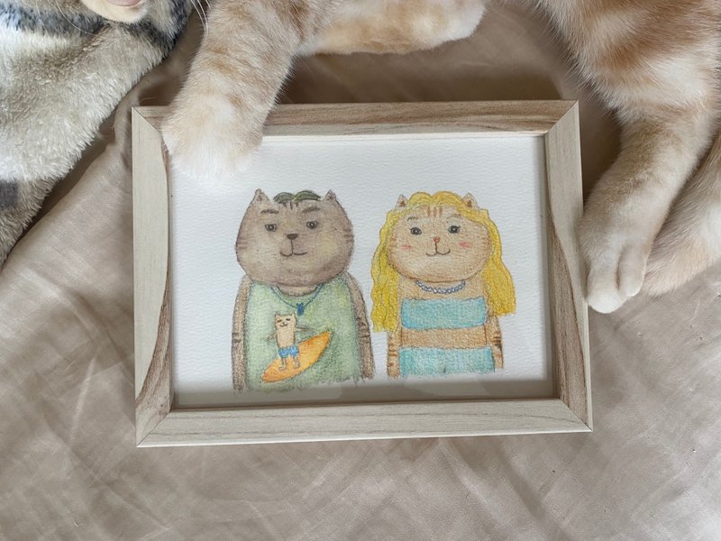 定制似颜绘 | 人画成猫 | 似猫绘 | 手绘 | 插画 - 订制画像 - 纸 