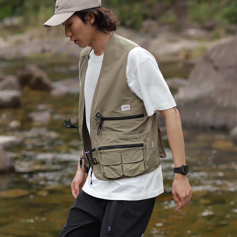 吃茶去 | 多袋户外马甲山系钓鱼摄影多功能背心 - 男装背心 - 其他材质 