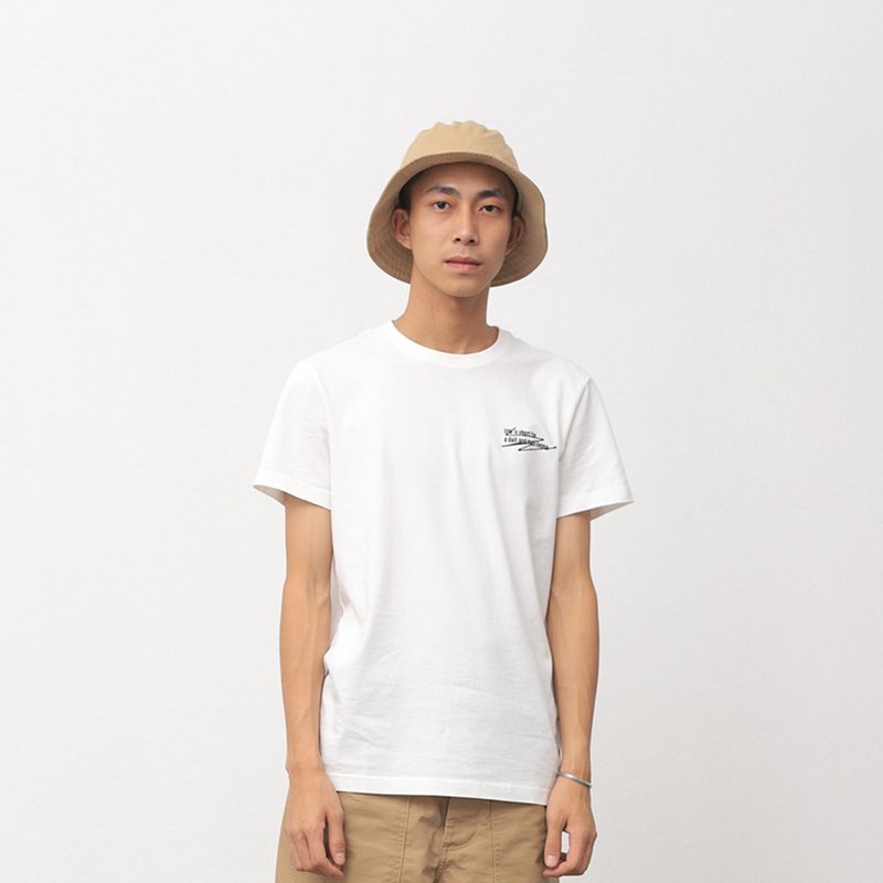 吃茶去 | 纯棉T恤 圆领短袖 life is short - 男装上衣/T 恤 - 棉．麻 