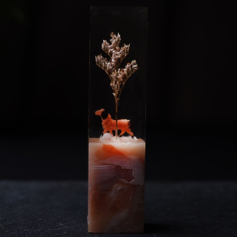 定制化手工印章-|麦草下的马树酯印章1.7 x 1.7 CM|篆刻印章 - 印章/印台 - 石头 