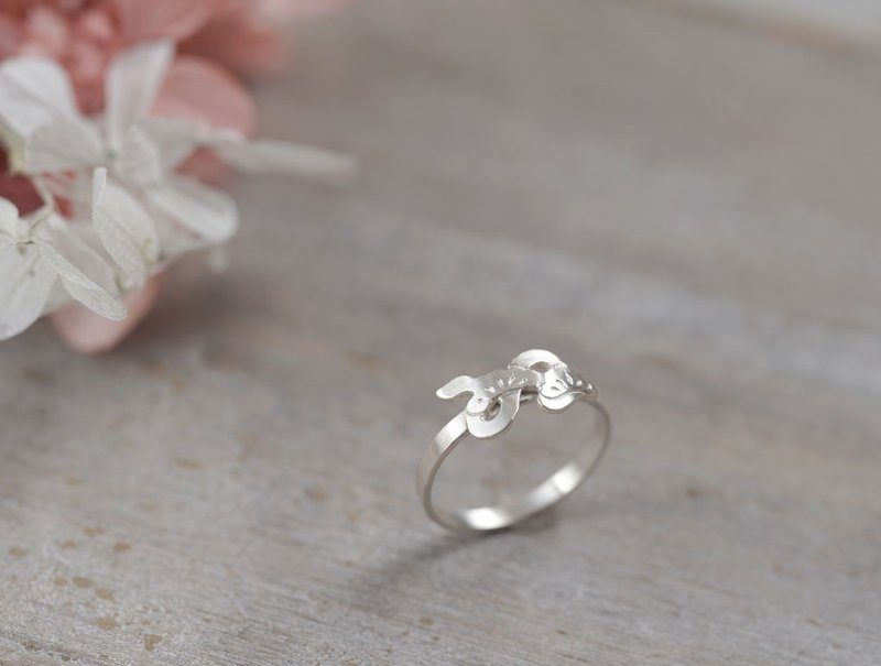 ni.kou 纯银 蛇 叶 单戒 女戒 尾戒 - 戒指 - 其他金属 